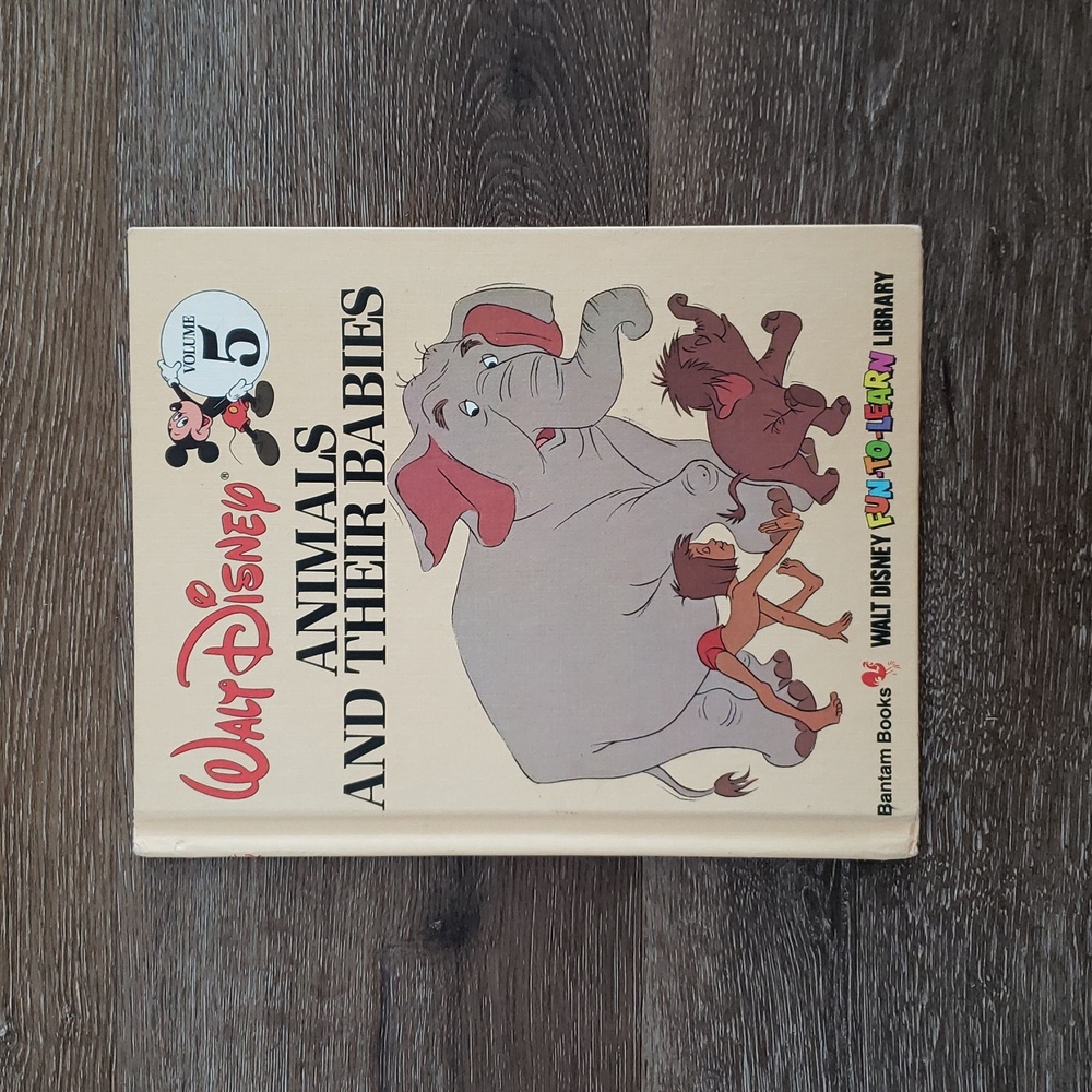 Walt Disney Animals And Their Babies Hardcover Kids Book 1983 Vintage Childrens